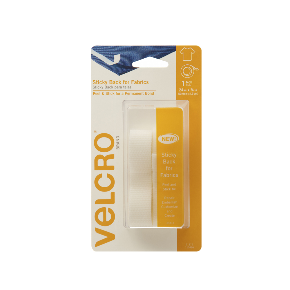 VELCRO Brand for Fabrics  Permanent Sticky Back Fabric Tape for