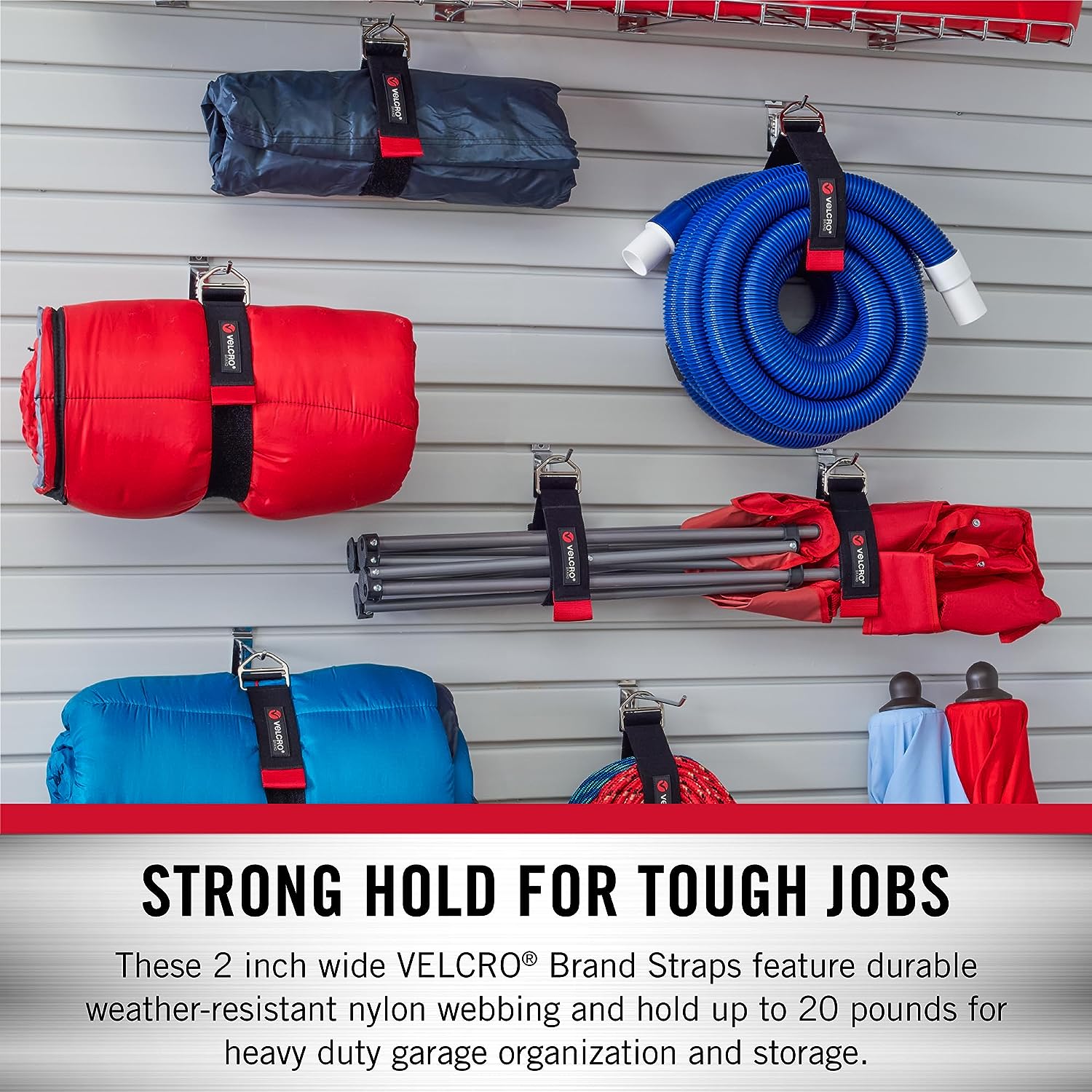 VELCRO® Brand small Easy Hang strap - 25mm x 430mm BLACK